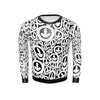 Down Worldwide Allover print sweatshirt (Black collar) Unisex Sweatshirt