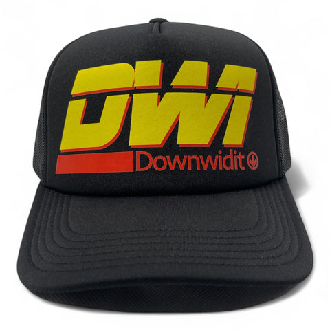 DWi Downwidit Foam Trucker Cap - Black/Yellow