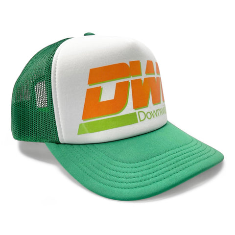 DWi Downwidit Foam Trucker Cap - Green/Orange