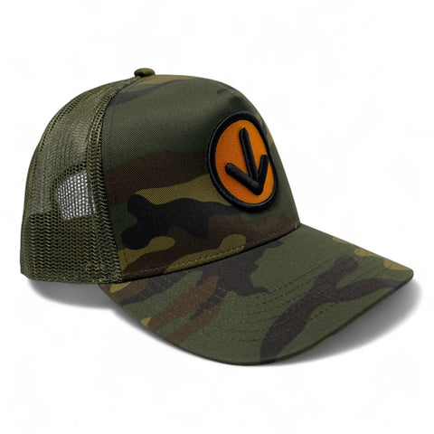 DOWN Trucker Cap - Camo